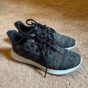 Adidas Knit Black and White Running Shoes